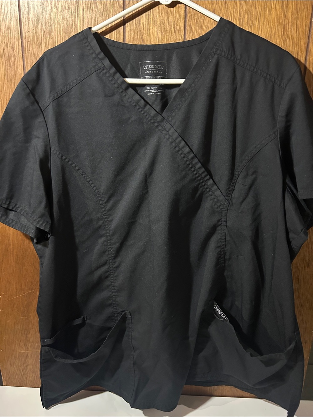 3/$25 Cherokee | Black Scrub Top